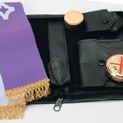 Picture of Koleys K3002SET 10 Host Cap Genuine Leather Viaticum Set Zipper 4 1/2" x 7"