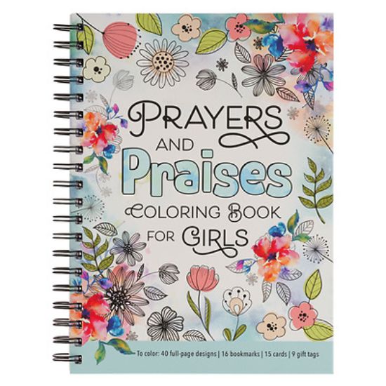 Picture of Coloring Book Spiral Prayers & Praises for Girls