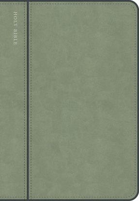 Picture of CSB Personal Size Giant Print Bible, Optimal Type, Digital Study Edition, Sage Suedesoft Leathertouch