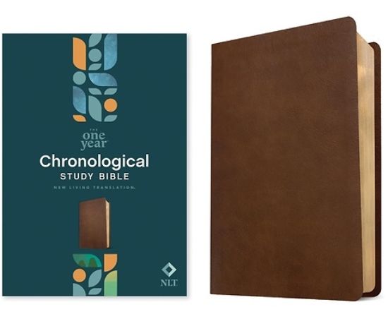 Picture of NLT One Year Chronological Study Bible (Leatherlike, Rustic Brown)
