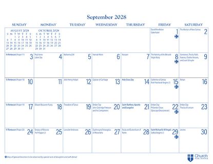Picture of 2028 Parish Wall Calendar