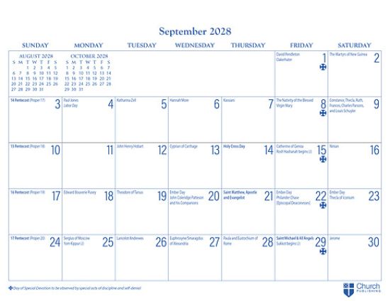 Picture of 2028 Parish Wall Calendar