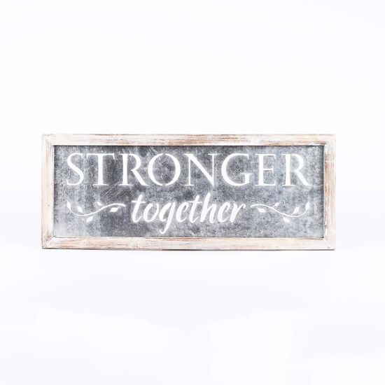 Picture of Wall Decor Tin Stronger Together 30X11.75X.5