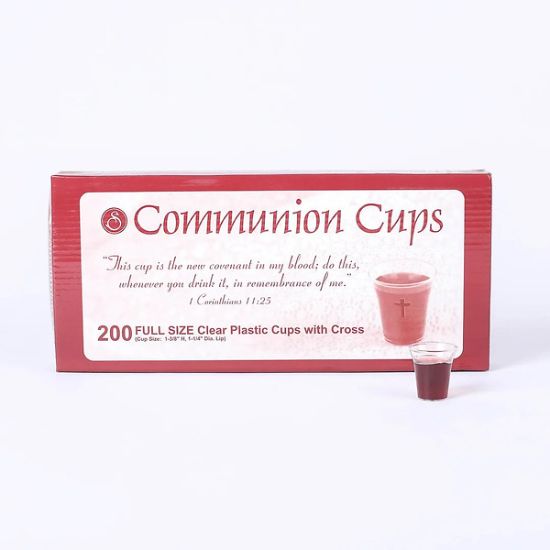 Picture of Communion Cups W/Cross Full Size 1 3/8in 200CT