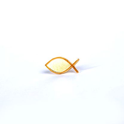 Picture of Lapel Pin Christian Fish Gold PK6