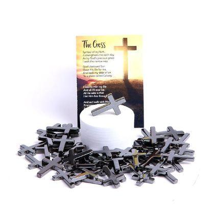 Picture of Hematite Pocket Cross W/ Card PK50