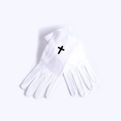 Picture of Glove White W/ Black Cross Extra Large