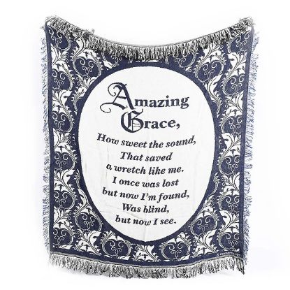 Picture of Throw Amazing Grace Blue 50X60