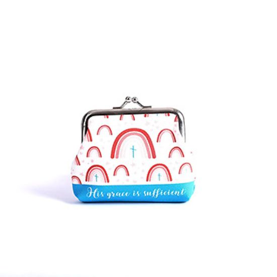 Picture of Coin Purse His Grace Is Sufficient Rainbows