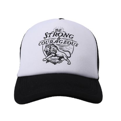 Picture of Cap Foam Be Strong and Courageous White