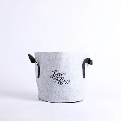 Picture of Grow Bag Love Grey - Handles - 3 Gallon