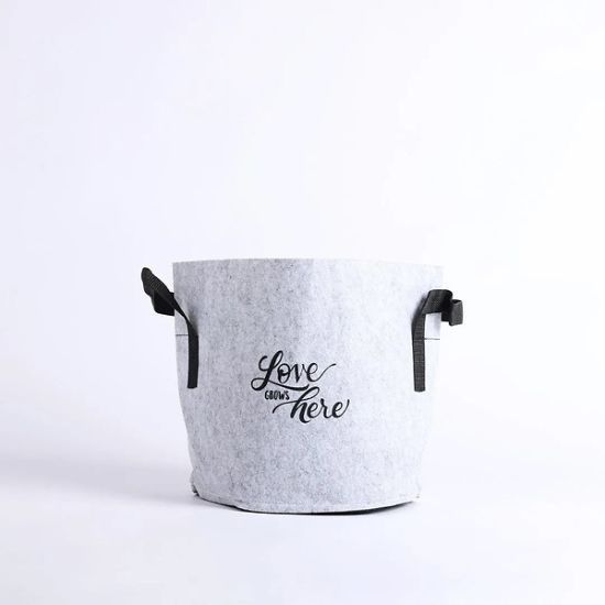 Picture of Grow Bag Love Grey - Handles - 3 Gallon