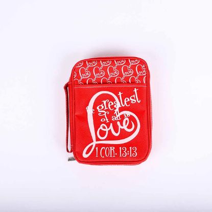 Picture of Bible Cover Love Red Medium