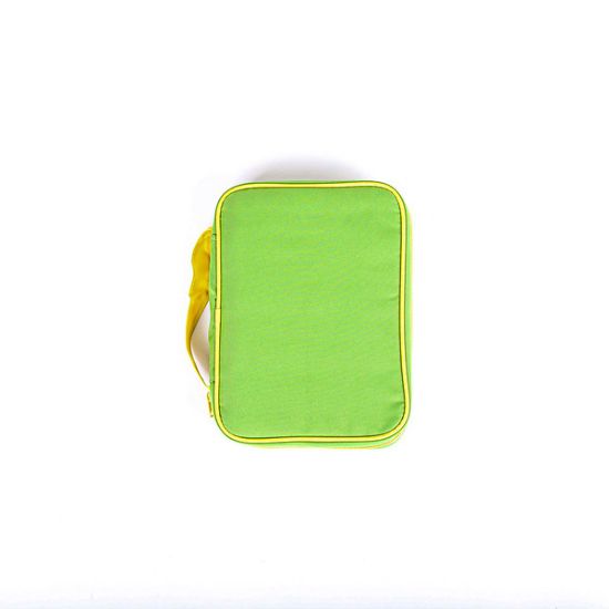 Picture of Bible Cover Canvas Colorful Green/Yellow Medium