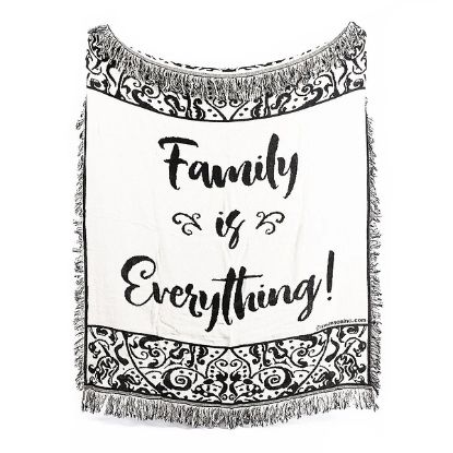 Picture of Throw Family Is Everything Deep Grey 50x60