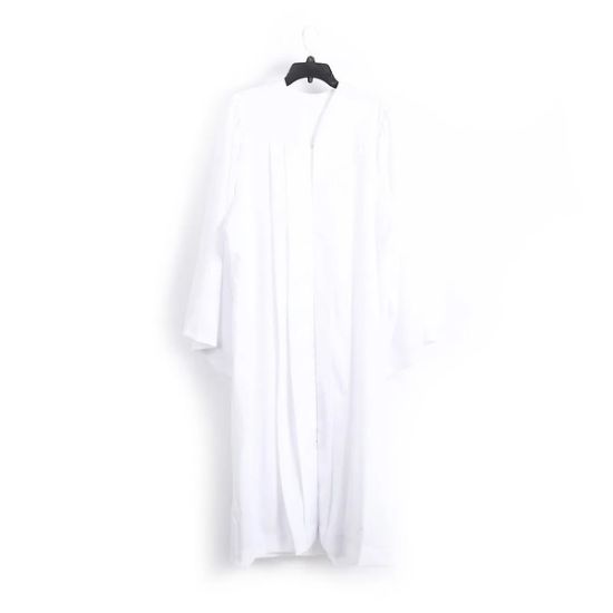 Picture of Baptismal Gown Simple Pleat White Small - Poly - Weighted