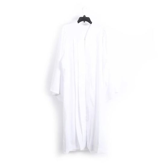 Picture of Baptismal Gown Simple Pleat White Large - Poly - Weighted