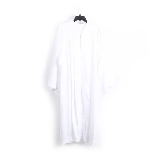 Picture of Baptismal Gown Simple Pleat White Extra Large - Poly - Weighted