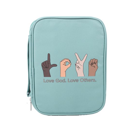 Picture of Bible Cover Canvas Love God Love Others Large