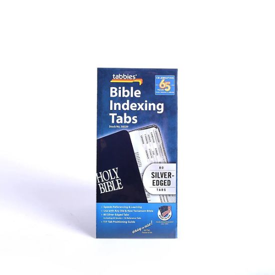 Picture of Bible Index Tabs Silver Tabbies PK10