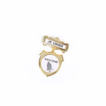 Picture of Badge Shield JR. Usher Ethnic Praying Hands Pin