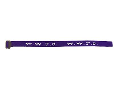 Picture of Bracelet Woven WWJD Purple PK25