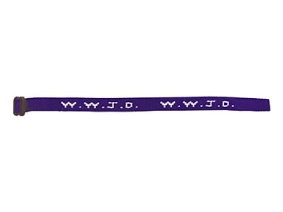 Picture of Bracelet Woven WWJD Purple PK25