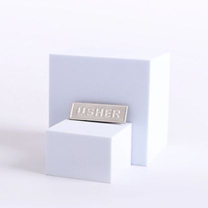 Picture of Badge Metal Usher Silvertone Magnet