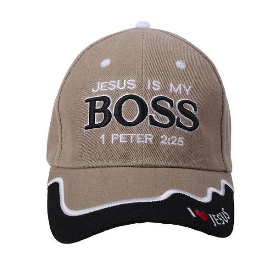 Picture of Cap Jesus Is My Boss Khaki