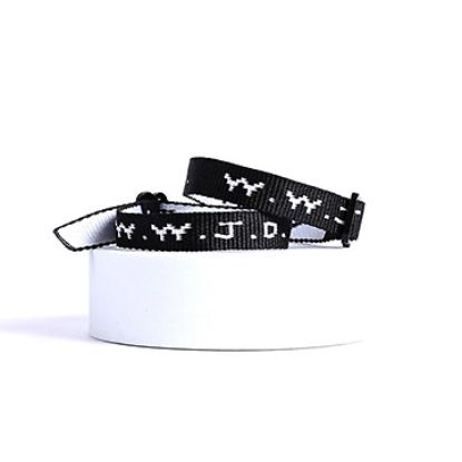 Picture of Bracelet Woven WWJD Black PK25