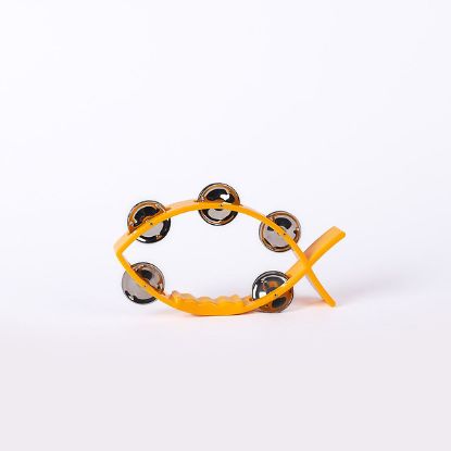 Picture of Tambourine Little Fish Yellow 8 X 4.5