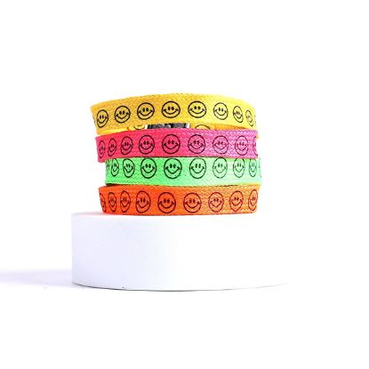 Picture of Bracelet Woven Smile Face Assorted Bright Colors PK12