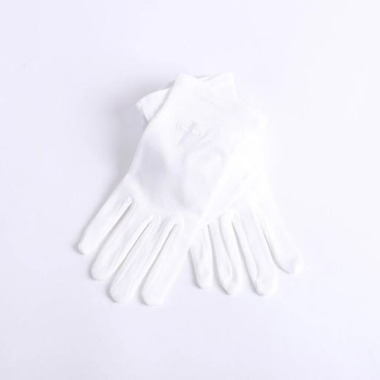 Picture of Glove White W/ White Cross Medium