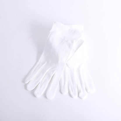 Picture of Glove White W/ White Cross Large