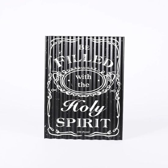 Picture of Sign Corrugated Metal Be Filled with the Holy Spirit 12X16