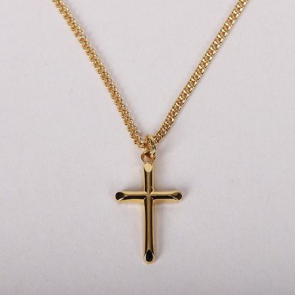 Picture of Necklace Cross Gold Over Sterling 18"