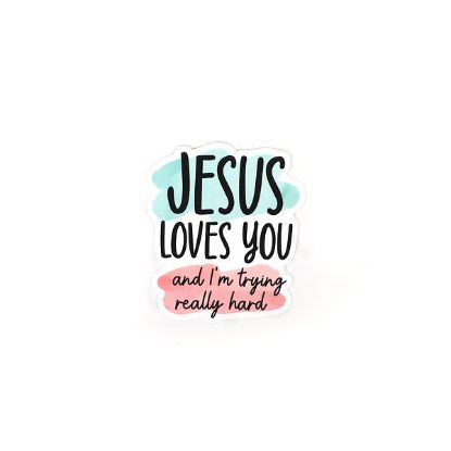 Picture of Sticker Vinyl Jesus Loves You PK5