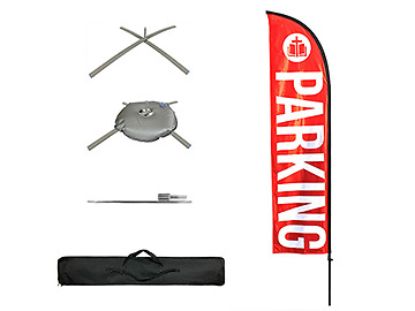 Picture of Flag Parking Red Pole Kit W Case