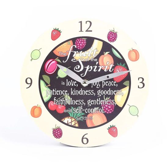 Picture of Wall Clock Fruit of the Spirit 8 Inch