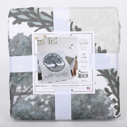 Picture of Quilted Throw Be Still and Know Tree 50" X 60"