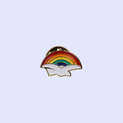 Picture of Lapel Pin Dove with Rainbow PK3