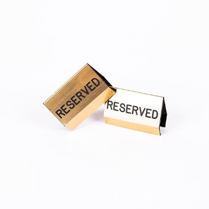 Picture of Sign Engraved Pew Reserved Gold 3 X 4