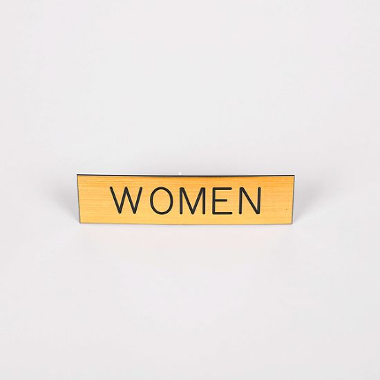 Picture of Sign Engraved Women Adhesive Back Gold