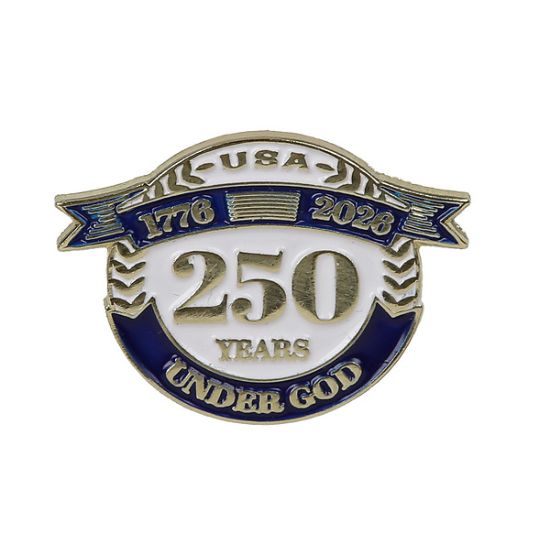 Picture of Lapel Pin USA 250 Year White Blue PK3