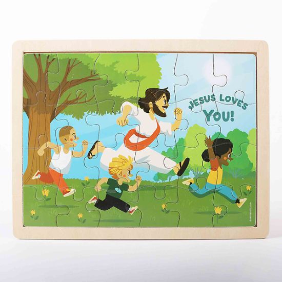 Picture of Puzzle Wood Jigsaw Jesus Playing