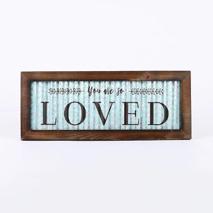 Picture of Wall Decor Corrugated Tin You Are So Loved  20x8x.5