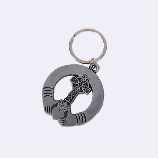 Picture of Keychain Claddagh W/ Cross and Stone PK4