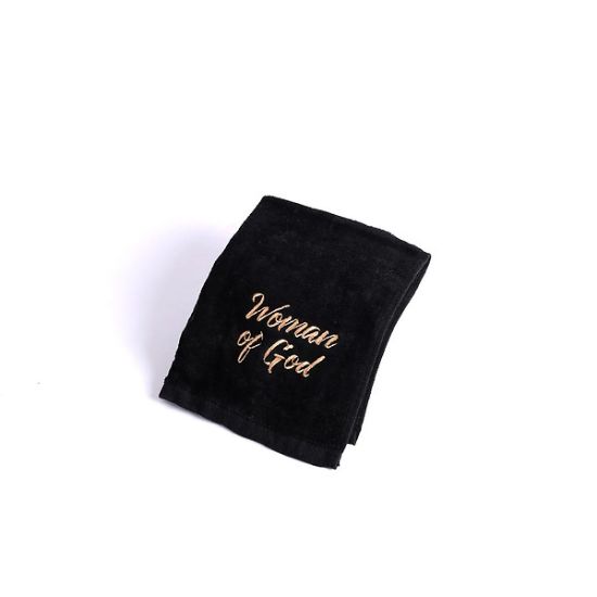 Picture of Pastor Towel Woman of God Black Cotton