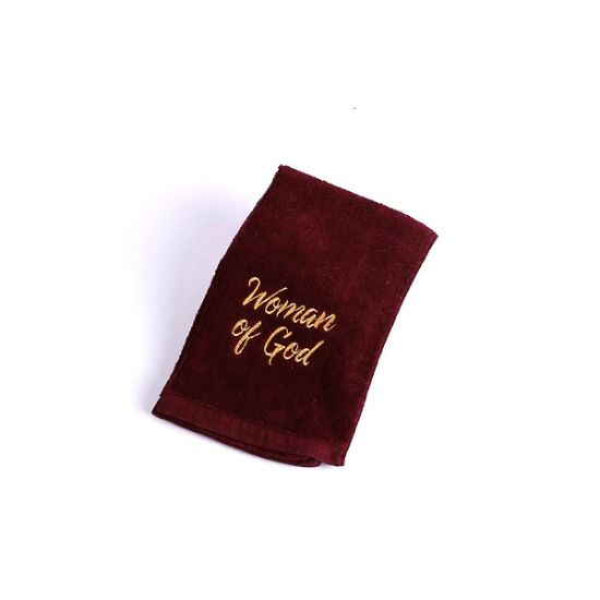Picture of Pastor Towel Woman of God Burgundy Cotton
