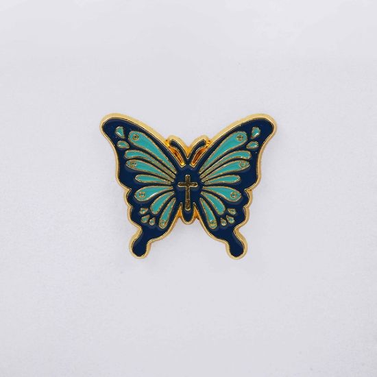 Picture of Pin Enamel Butterfly Cross PK3